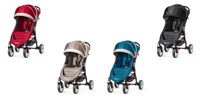 baby jogger CITY MINI™ 4-Rad 2014 in Crimson/Gray, Sand/Stone, Teal/Gray und Black